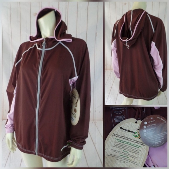 Green Beanz Hoodie Jacket M L New Recycled Fiber - Picture 8 of 8